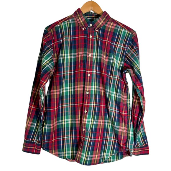 Ralph Lauren Other - Ralph Lauren‎ Men's Long Sleeve Plaid Button Down Dress Shirt Red Medium